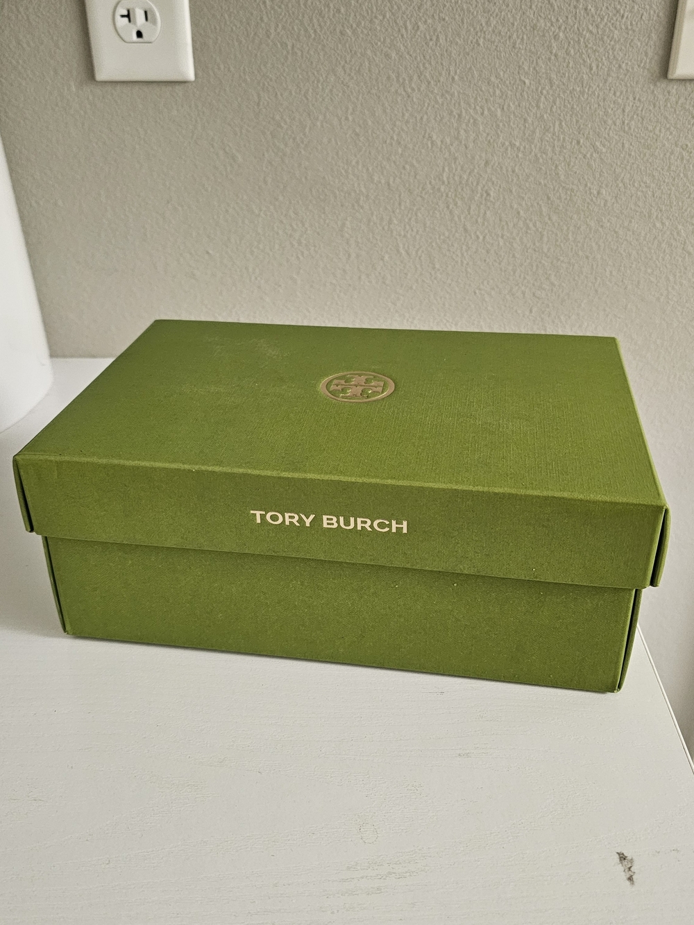 Tory Burch Olive Green Logo Shoe Box